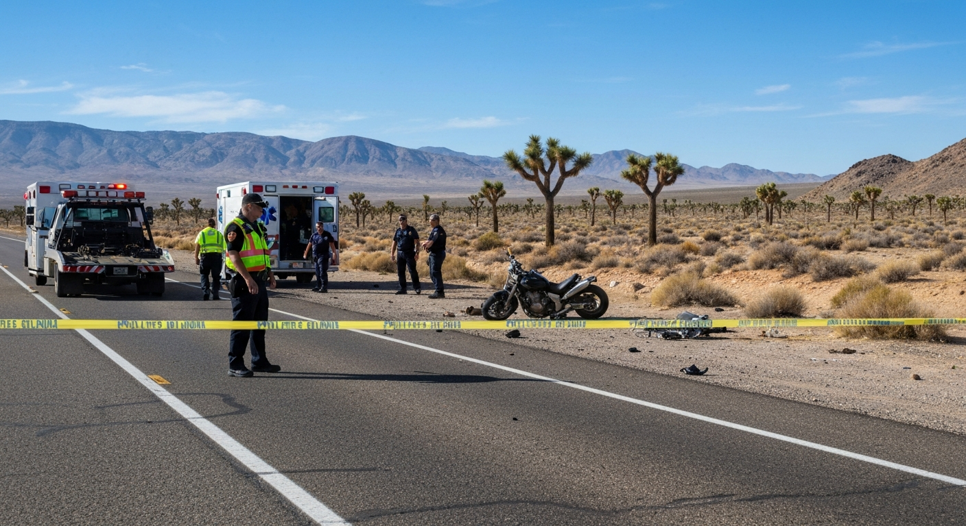 Motorcycle Accident accident scene in Schofield Barracks