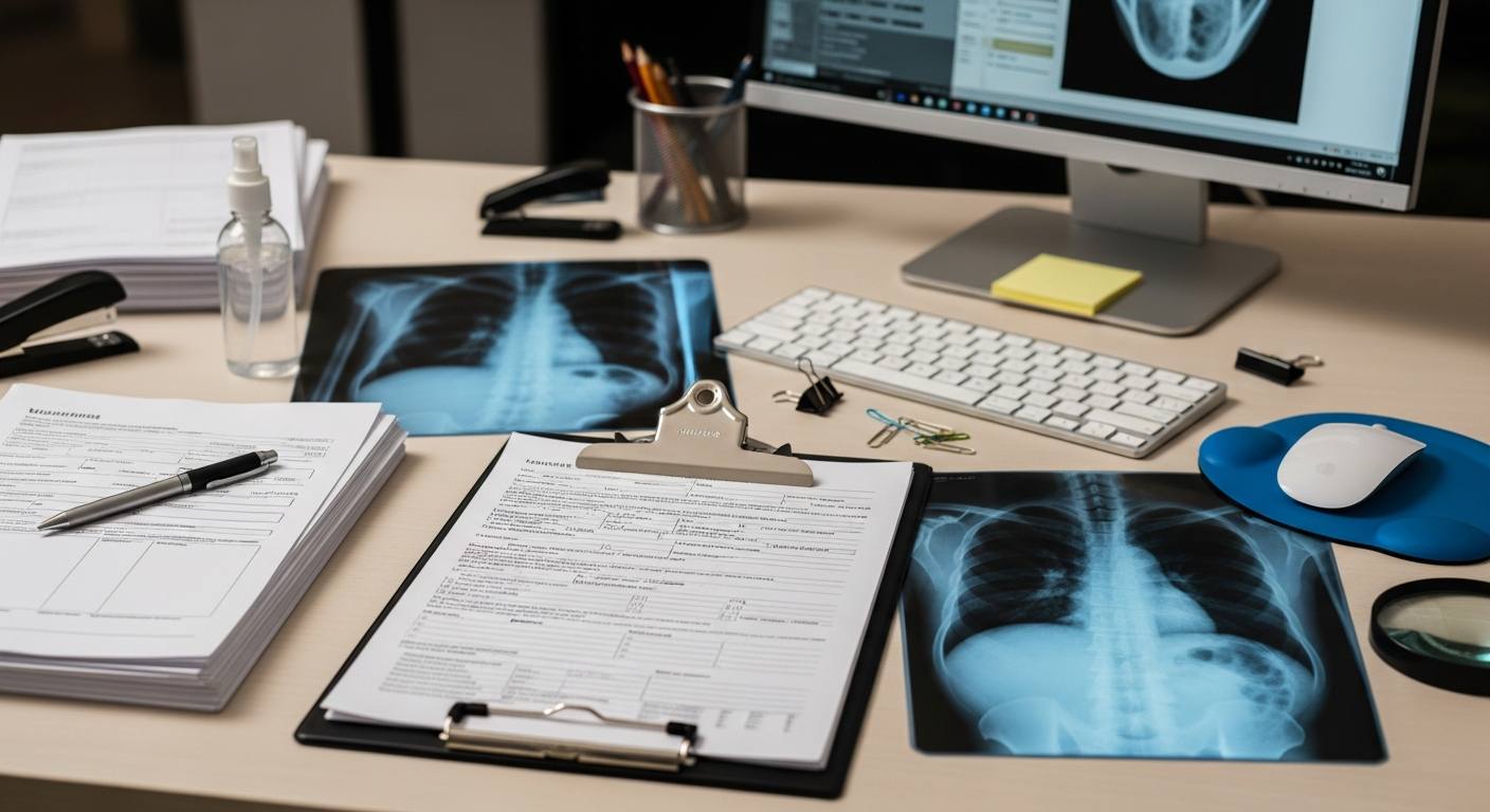 Medical evaluation documents for workers comp claim