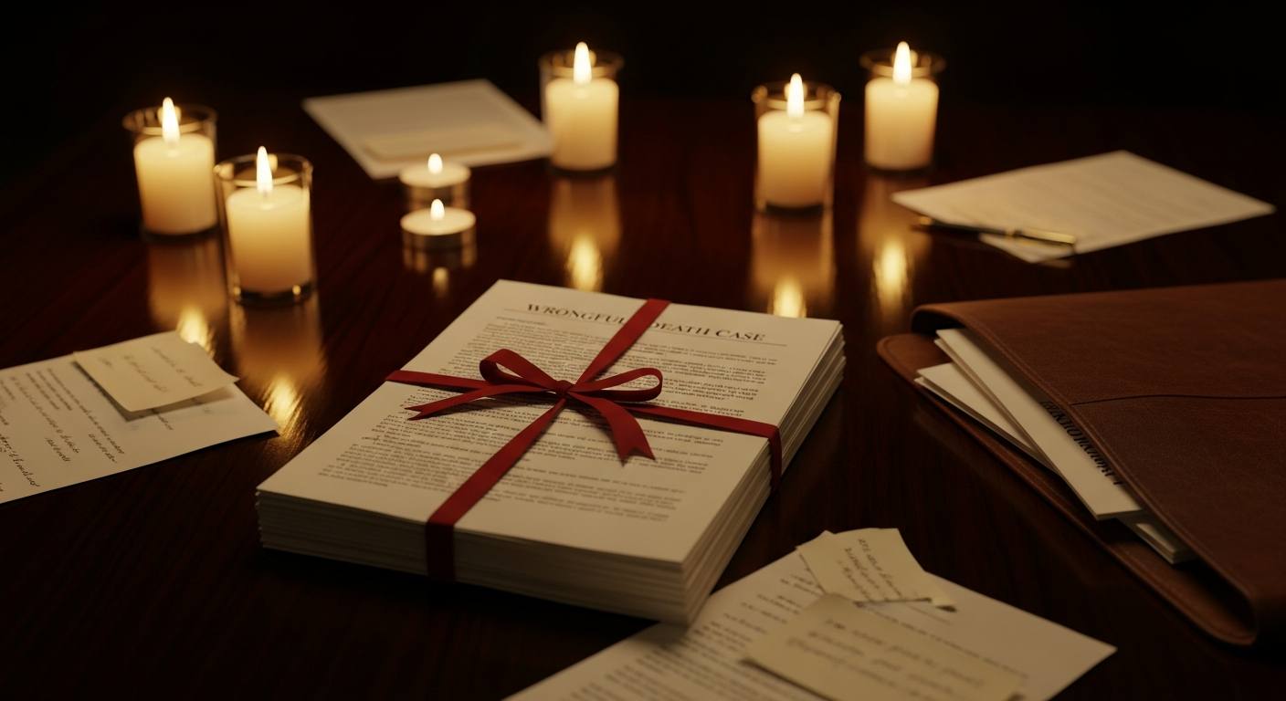 Memorial representing wrongful death case